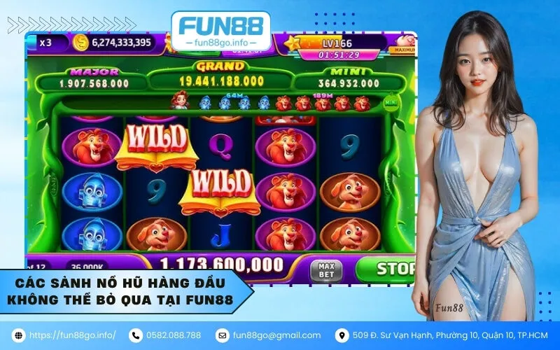 Các sảnh nổ hũ hàng đầu không thể bỏ qua tại Fun88