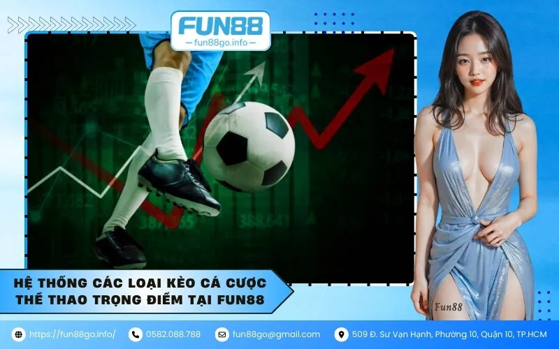 Hệ thống các loại kèo cá cược thể thao trọng điểm tại Fun88