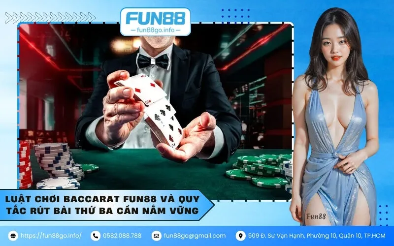Luật chơi baccarat fun88 và quy tắc rút bài thứ ba cần nắm vững